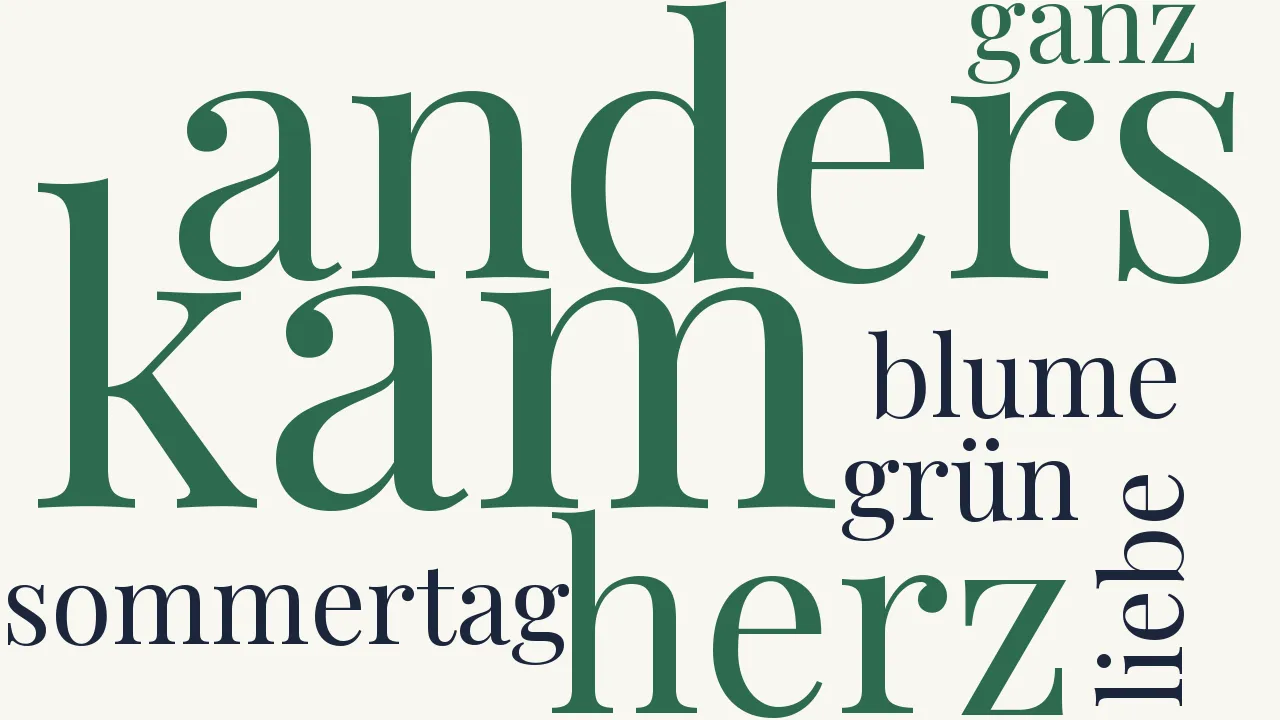 Wortwolke zu Lieder (1)