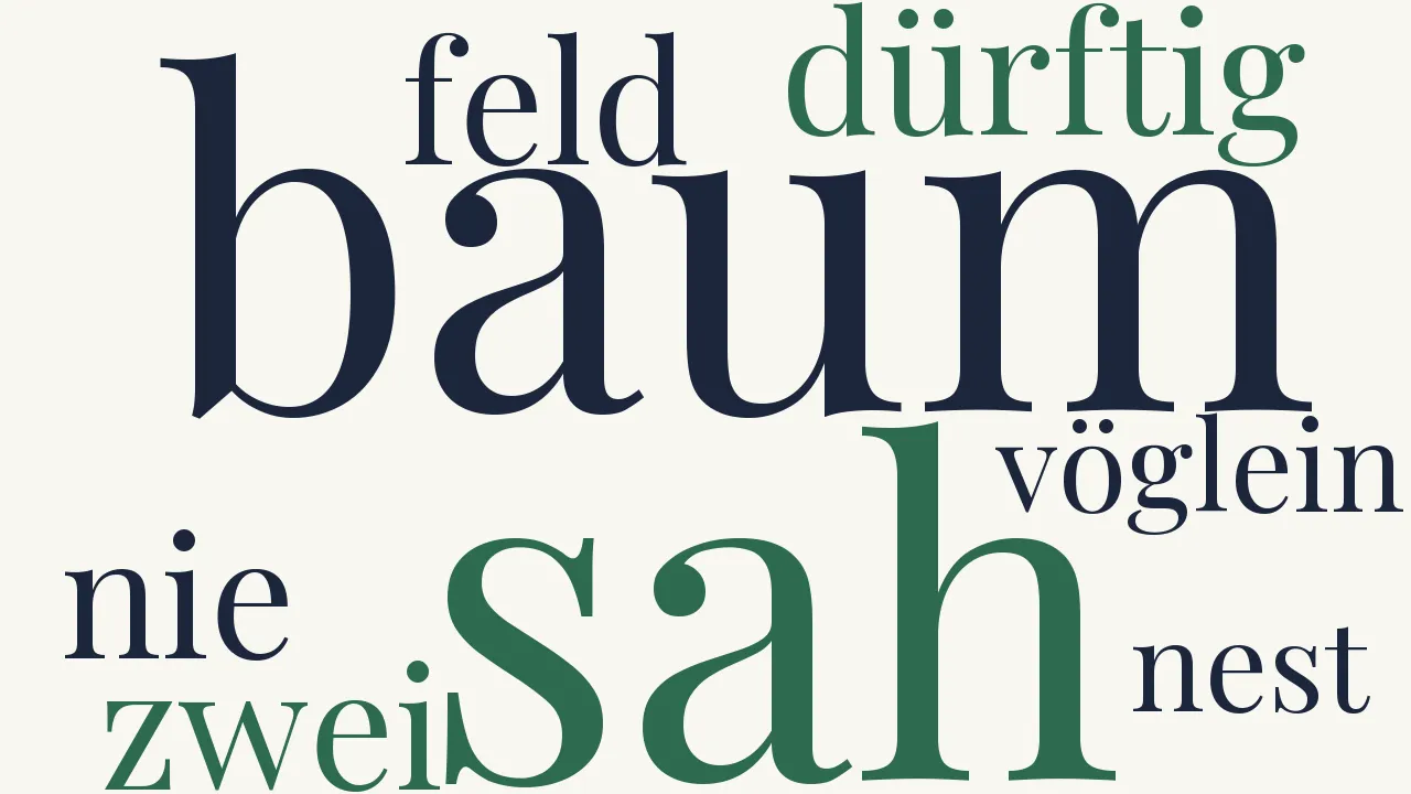 Wortwolke zu Die Liebesthat