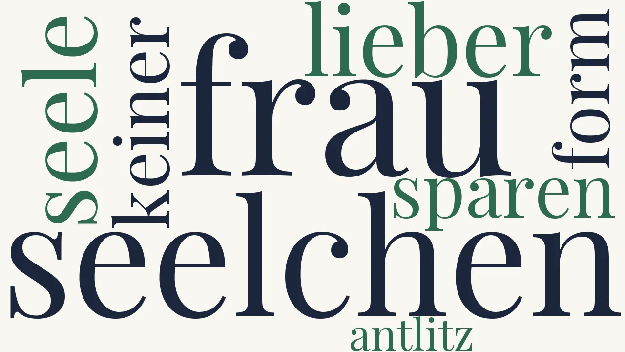 Wortwolke zu Die verstoßene Seele