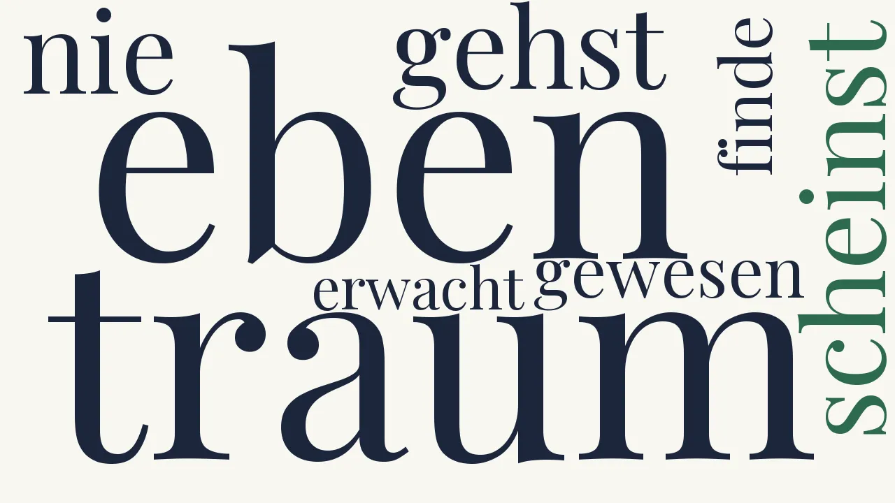 Wortwolke zu Dann, wenn du gehst...