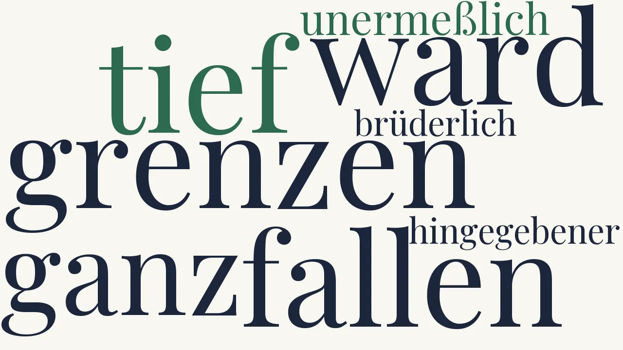 Wortwolke zu Der Sterbende
