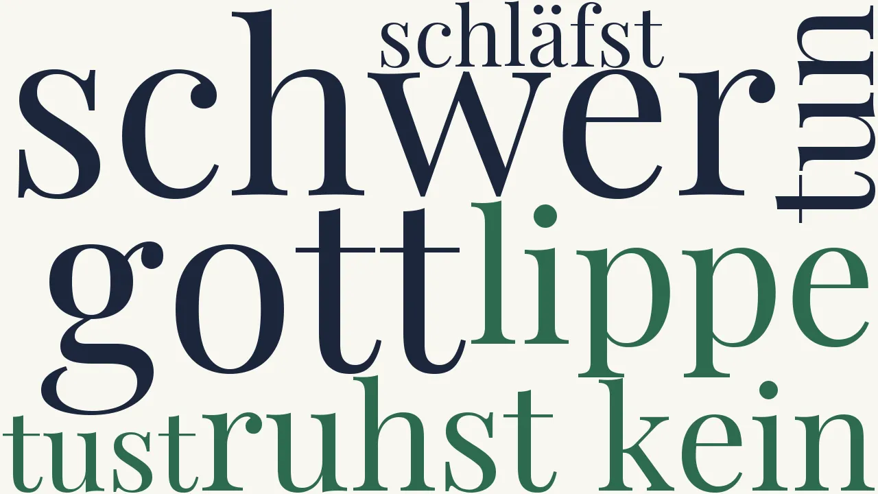 Wortwolke zu Gebet des taubstummen Knaben