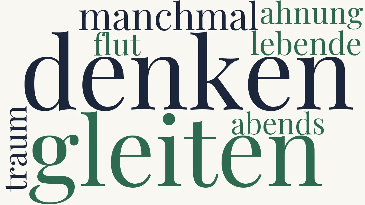 Wortwolke zu Gesang der Frühvollendeten