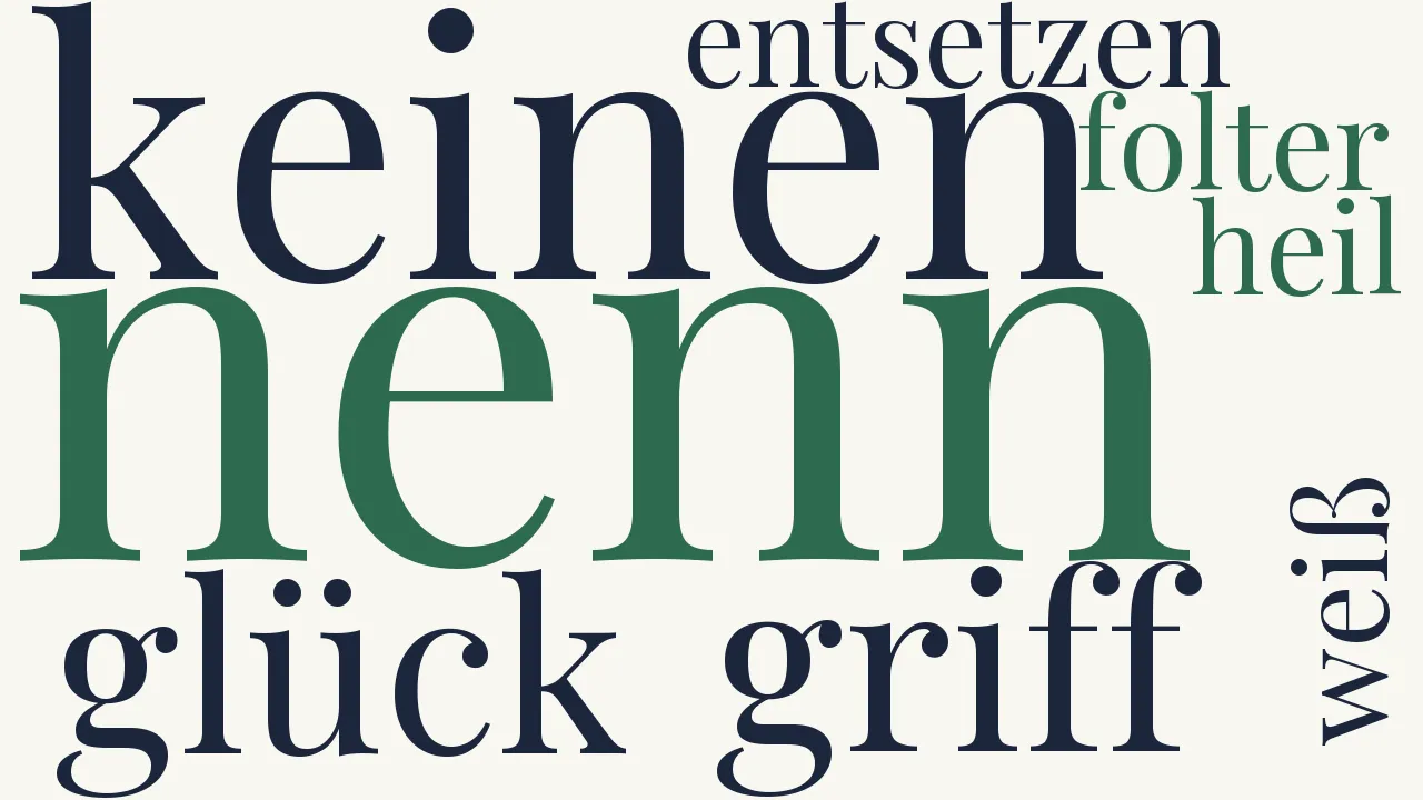 Wortwolke zu Nenn ich dich Glück?