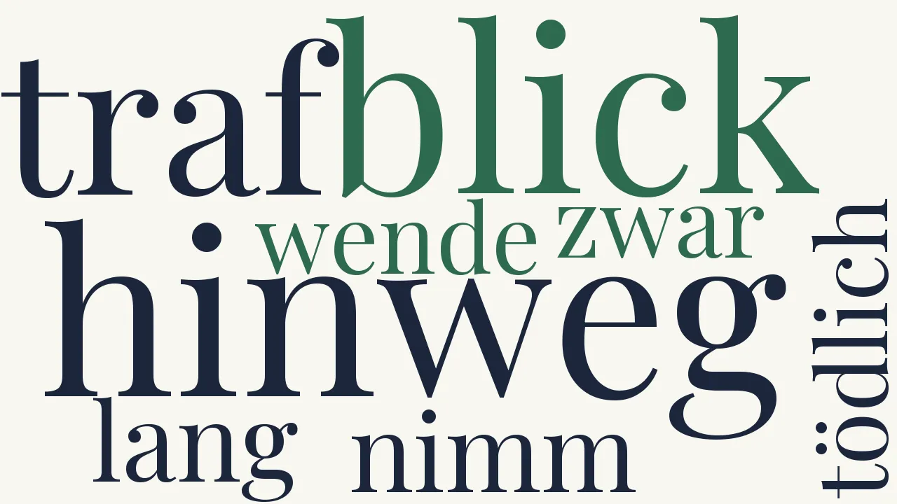 Wortwolke zu Sonett (Wende den Blick hinweg...)
