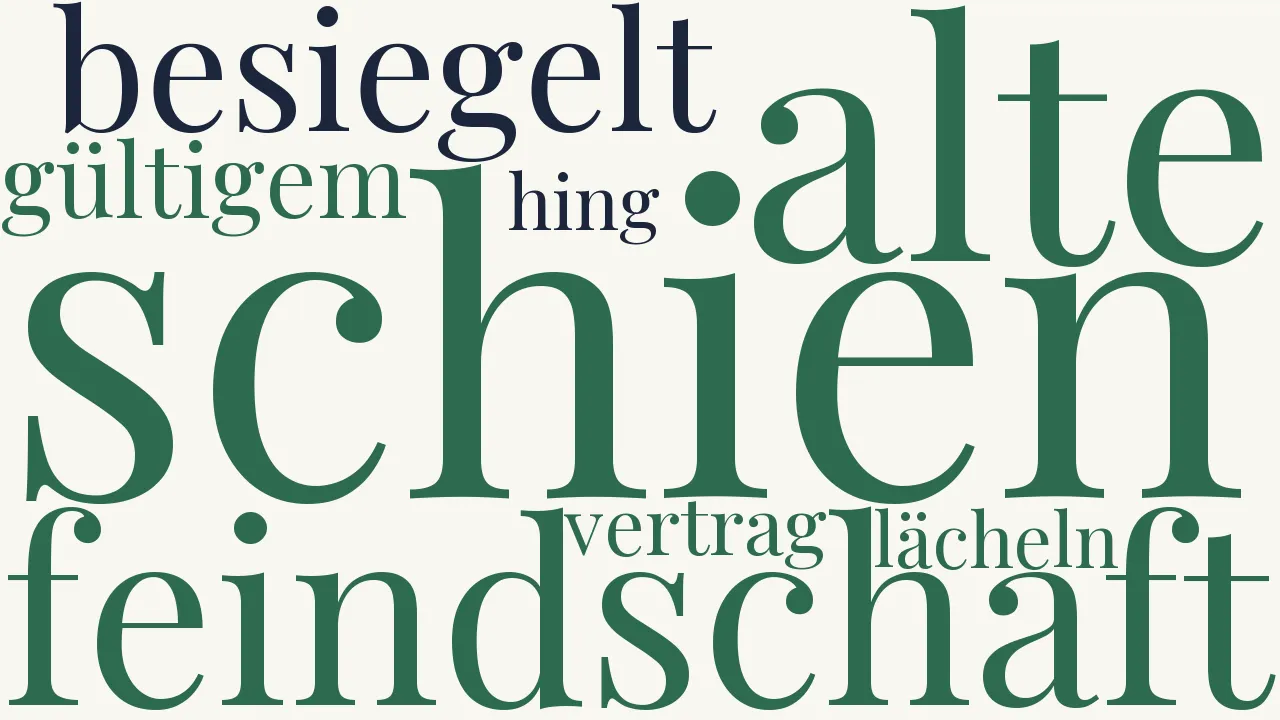 Wortwolke zu Sonett (Wie schien die alte Feindschaft...)