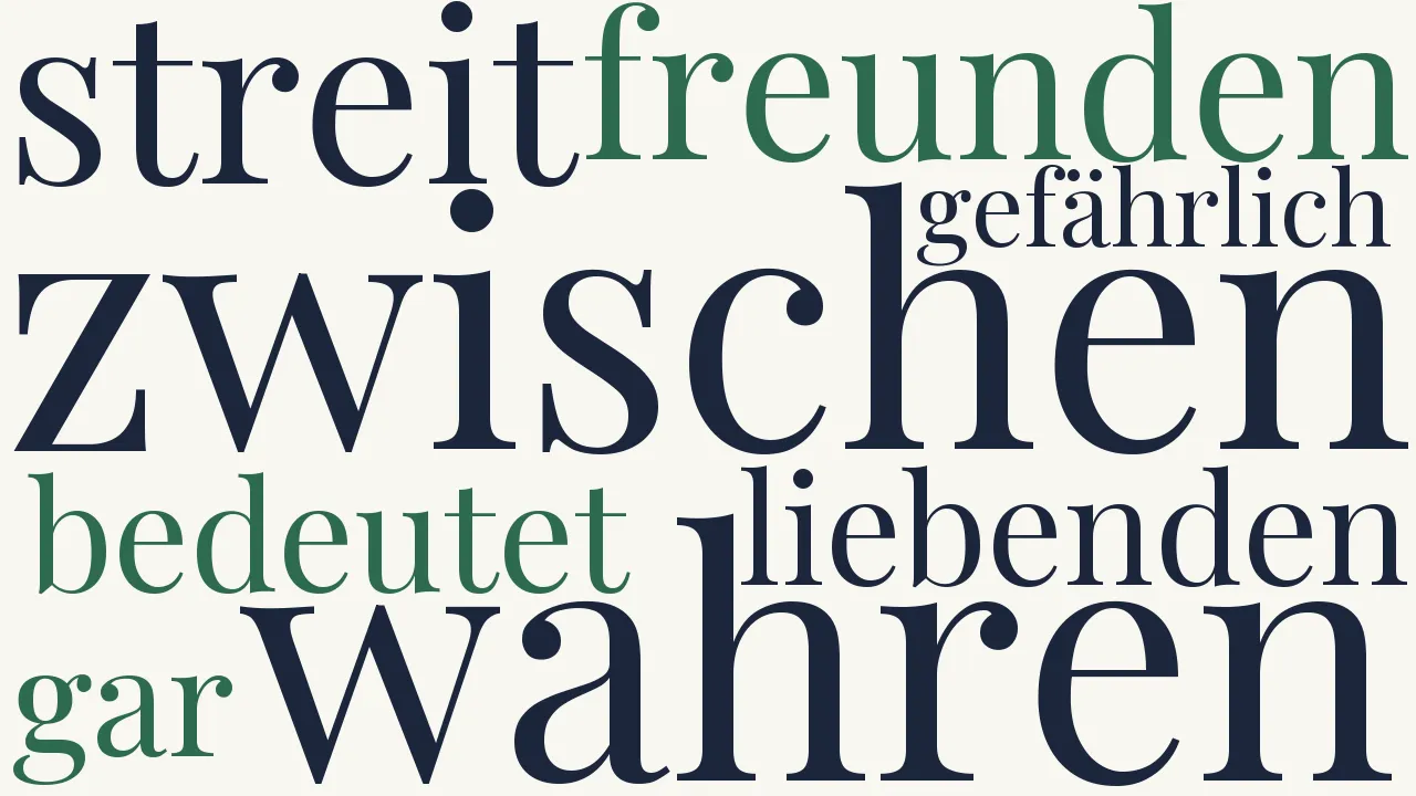 Wortwolke zu Ein Streit zwischen wahren Freunden...