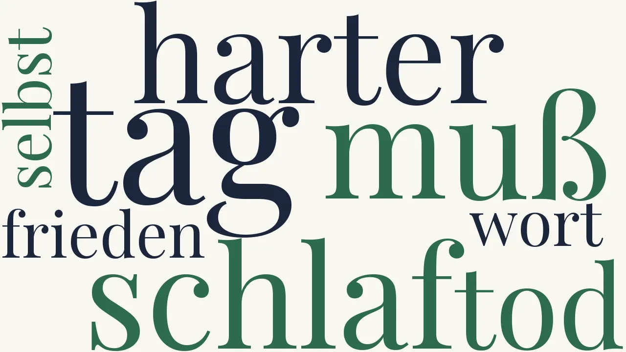 Wortwolke zu Einschlafen