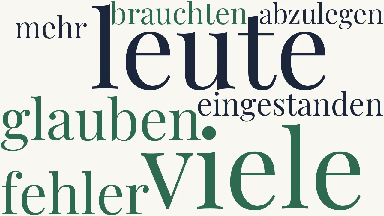 Wortwolke zu Fehler