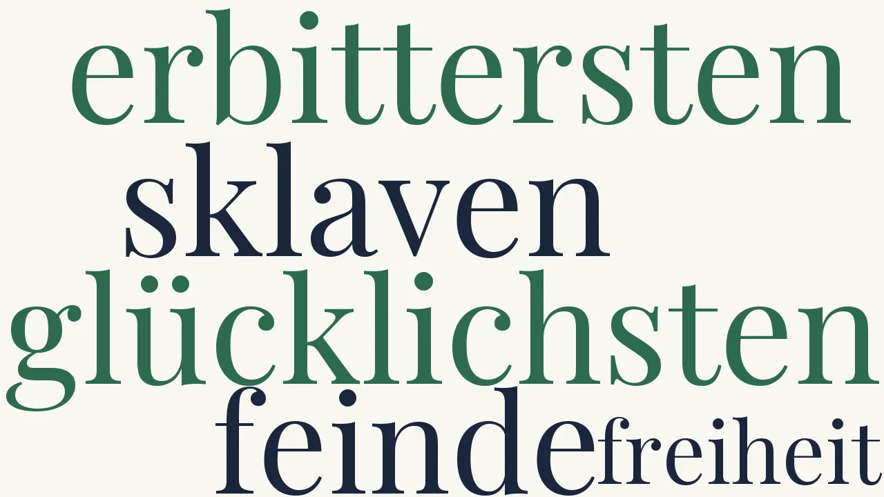 Wortwolke zu Freiheit