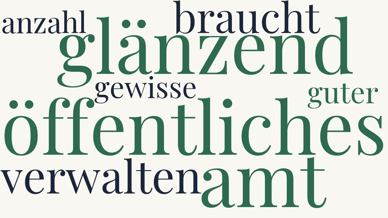 Wortwolke zu Öffentliches Amt