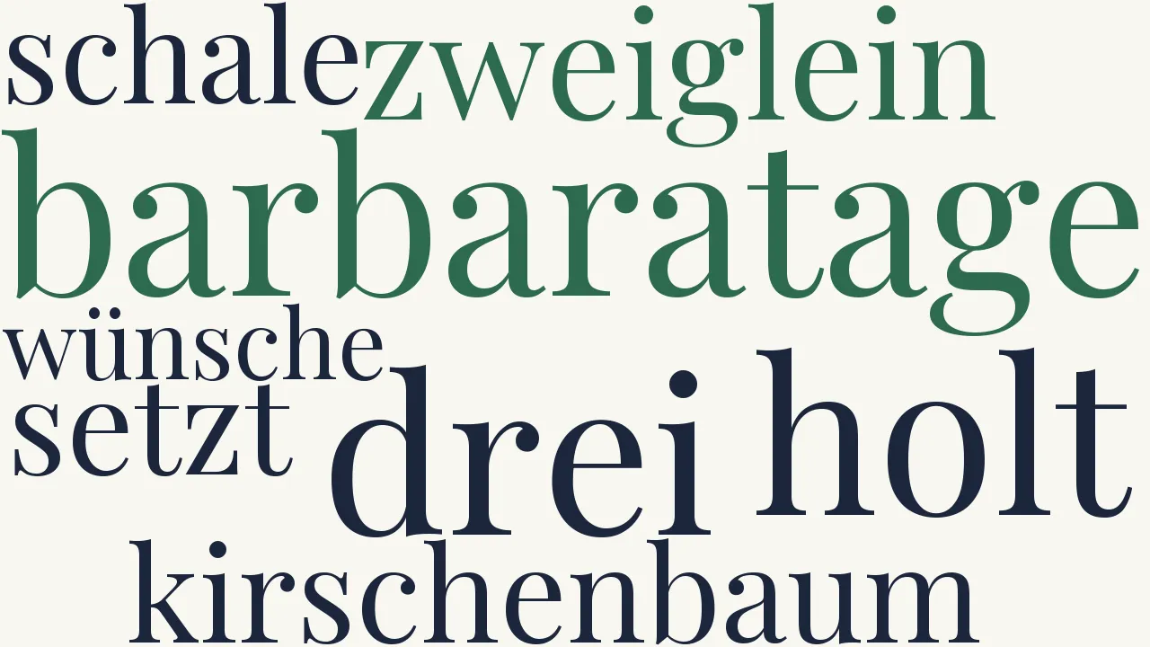 Wortwolke zu Barbarazweige