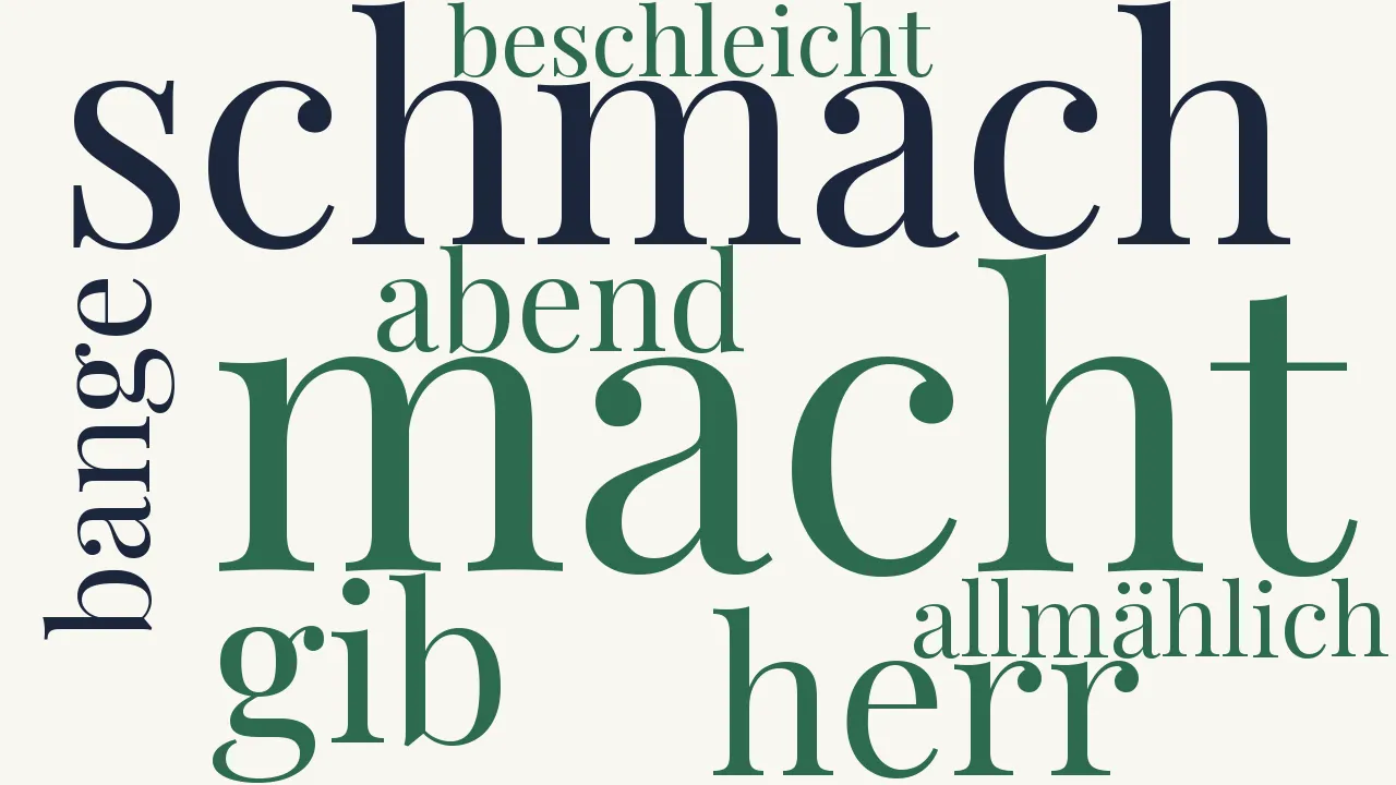 Wortwolke zu Deutsches Gebet