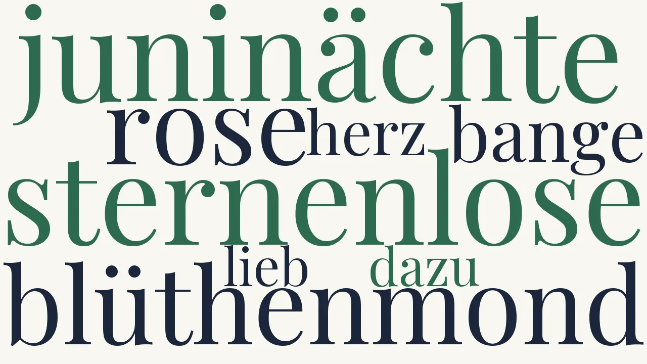 Wortwolke zu Juninächte