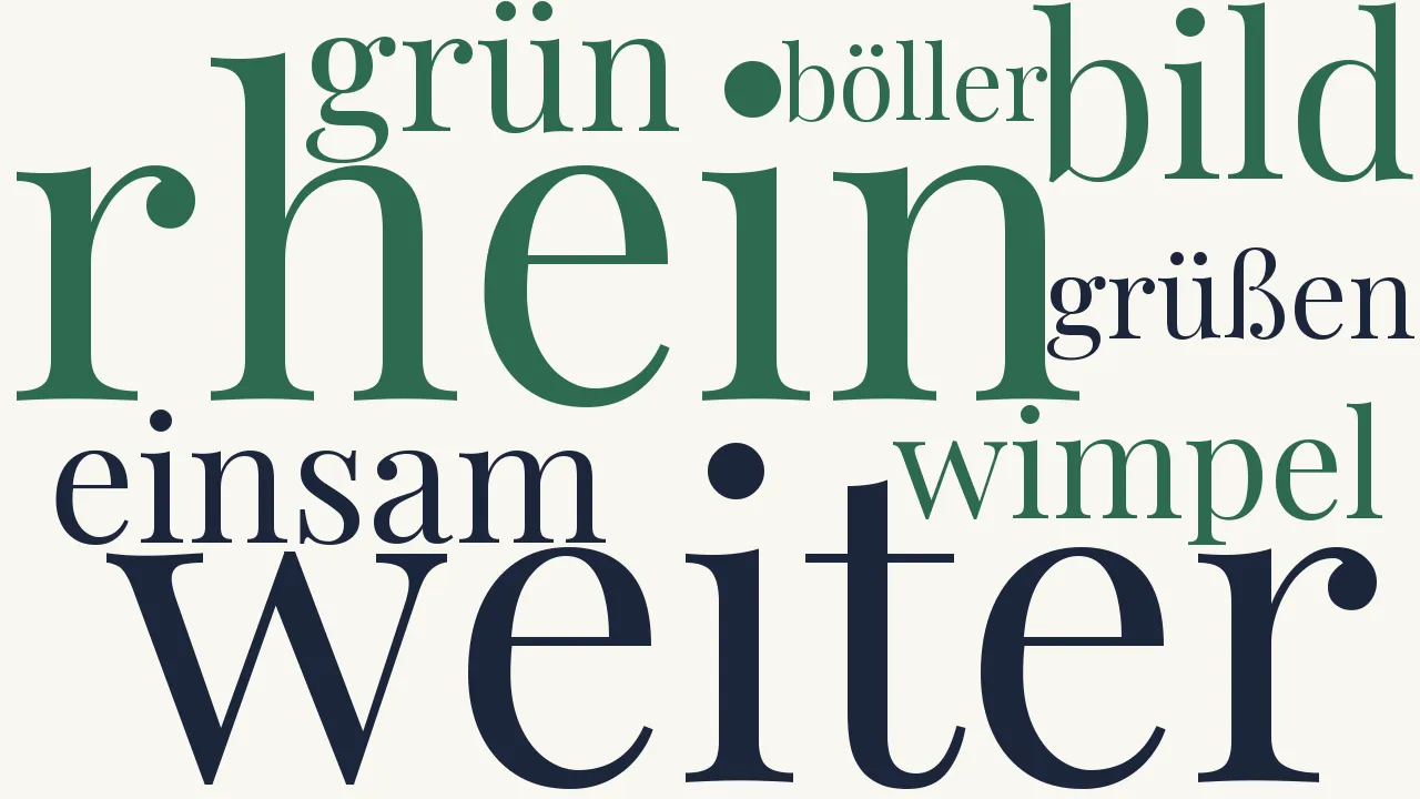 Wortwolke zu Rheinfahrt