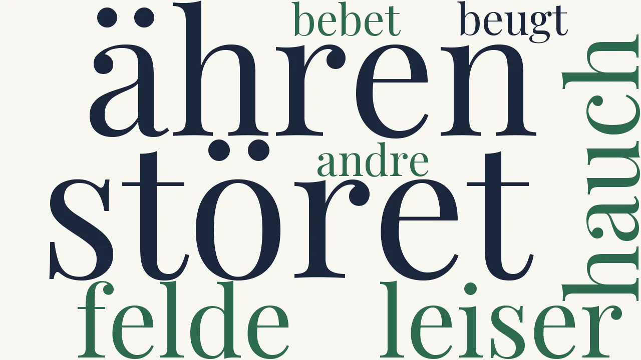 Wortwolke zu Vor der Ernte