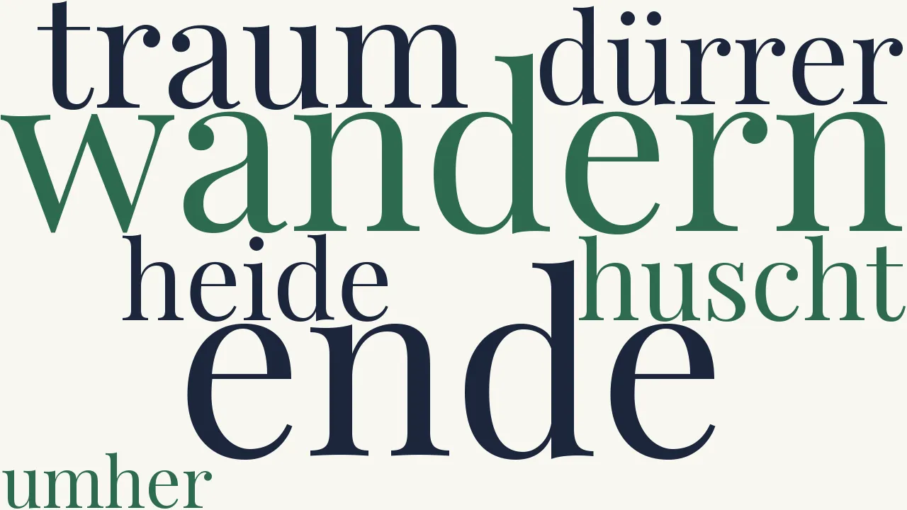 Wortwolke zu Das letzte Haiku
