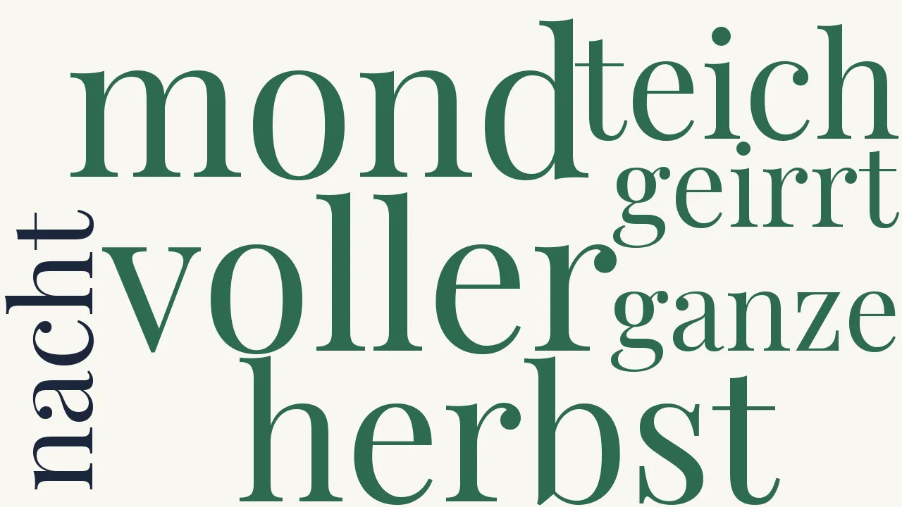 Wortwolke zu Voller Mond im Herbst