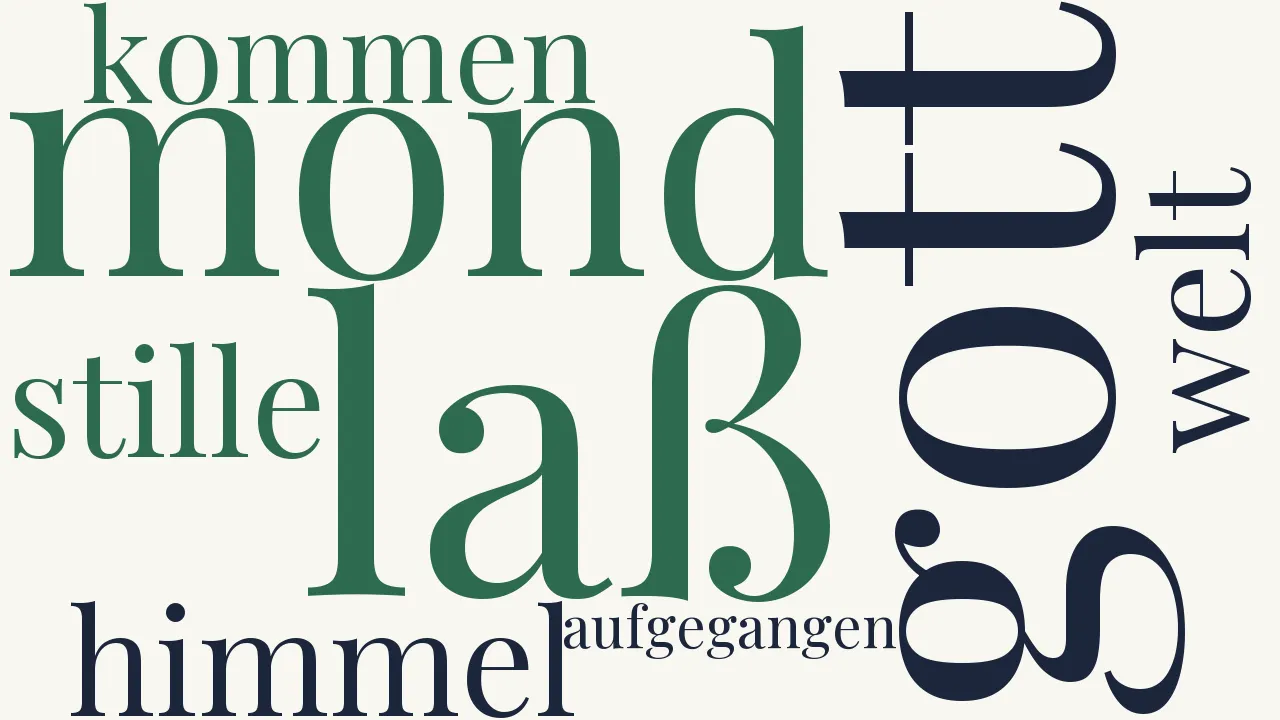 Wortwolke zu Abendlied