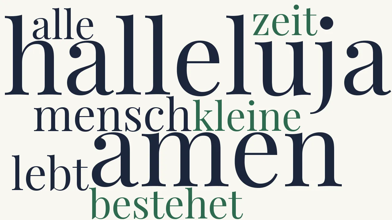 Wortwolke zu Der Mensch lebt und bestehet