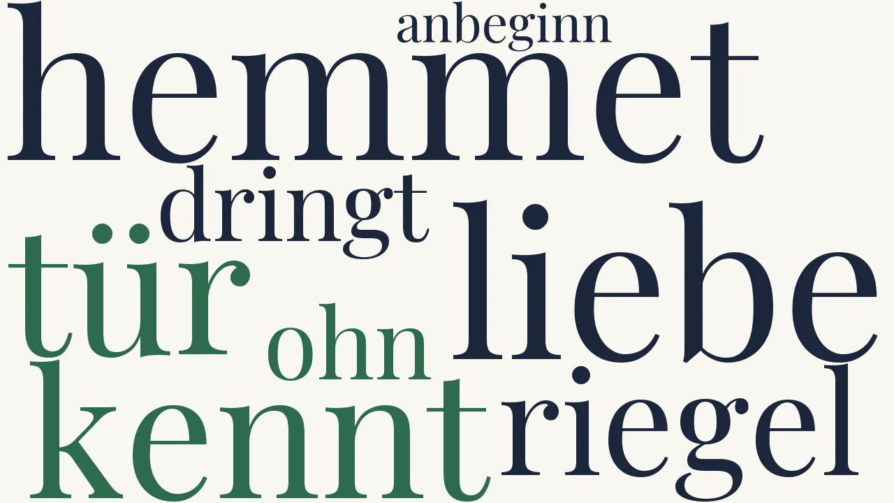 Wortwolke zu Die Liebe