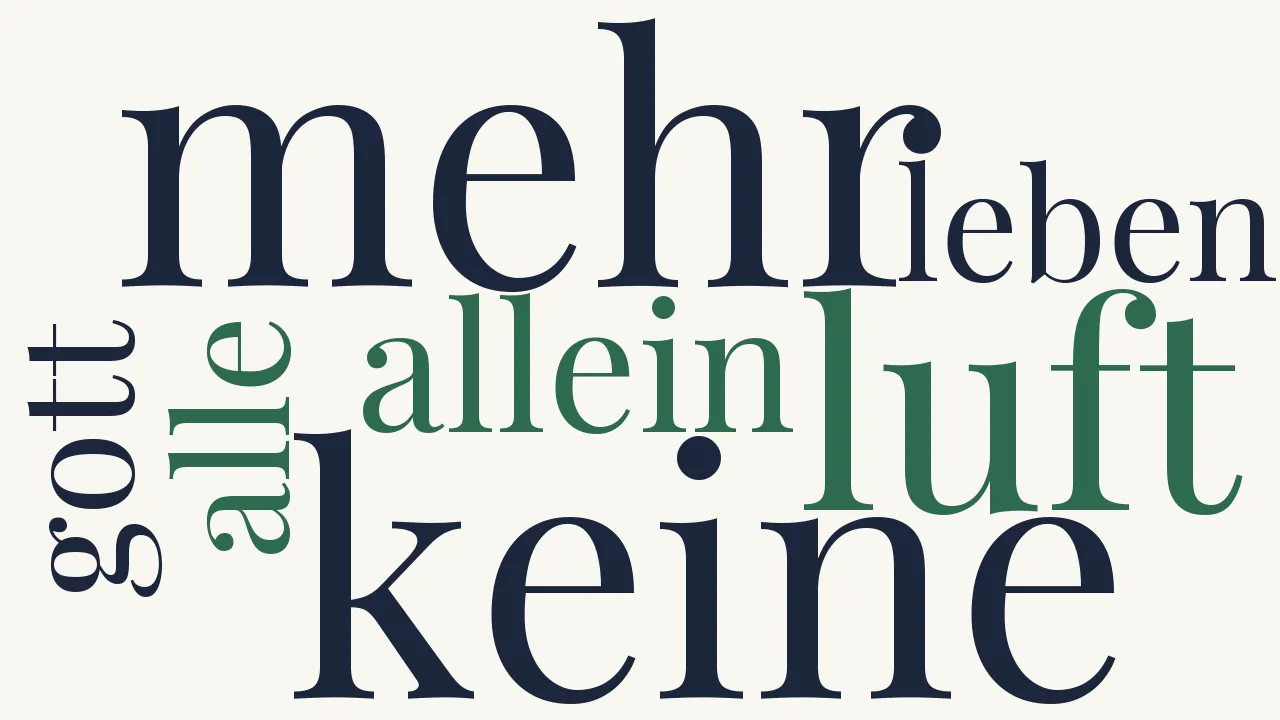 Wortwolke zu Ein Lied für Schwindsüchtige