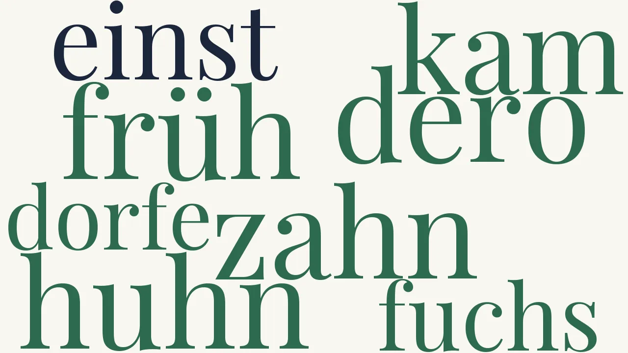 Wortwolke zu Fuchs und Bär