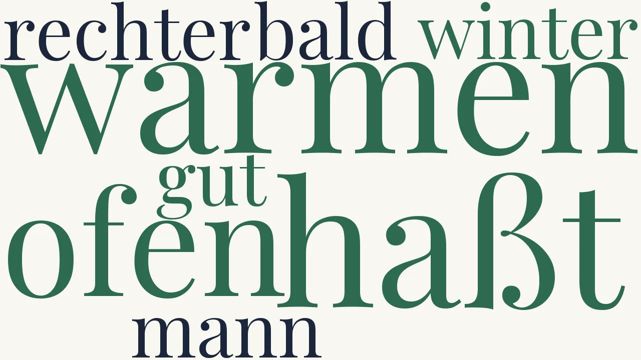 Wortwolke zu Winter