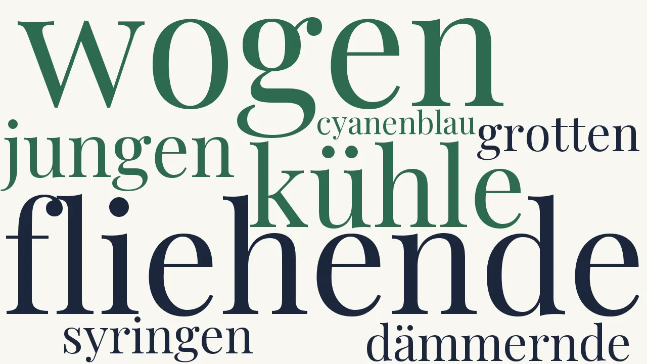 Wortwolke zu Amselsang