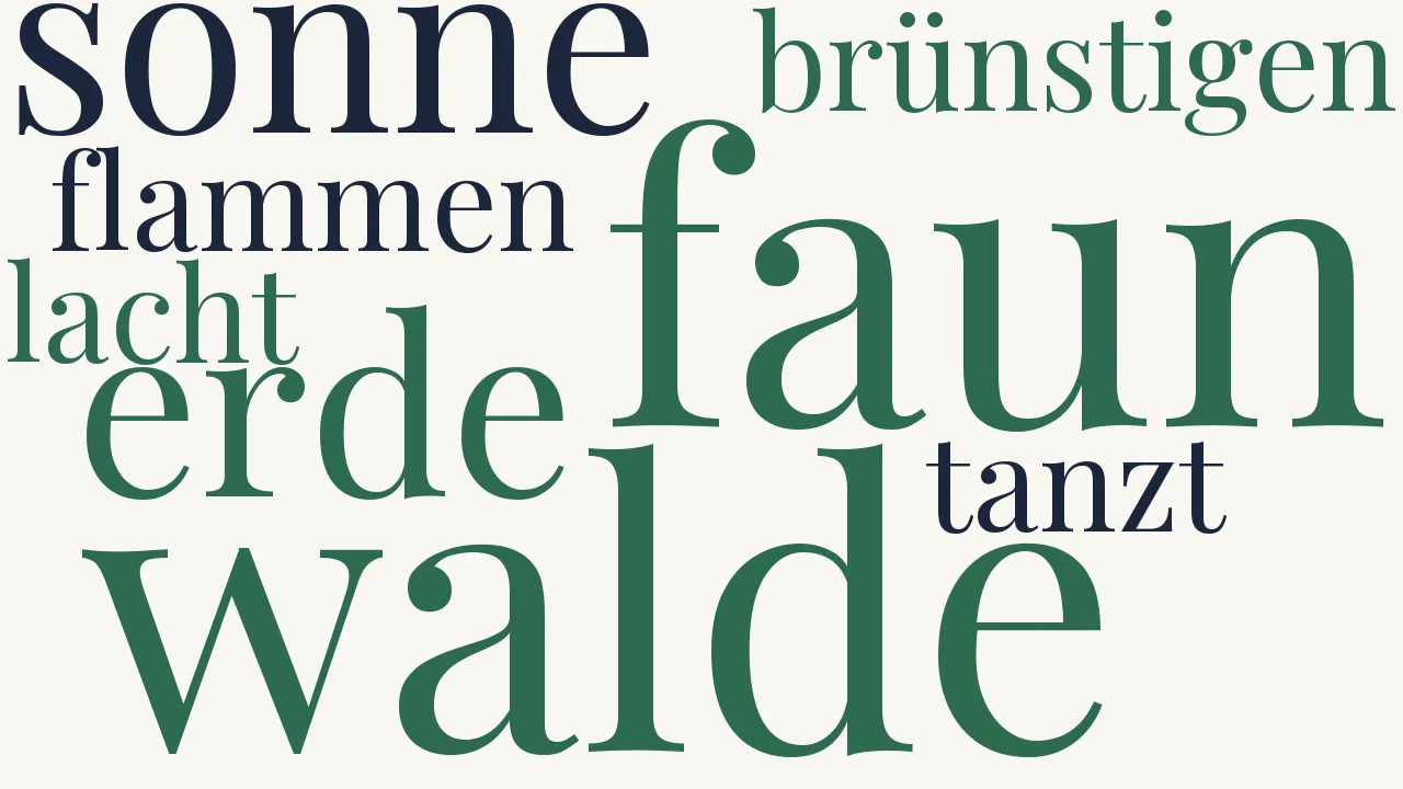 Wortwolke zu Faun