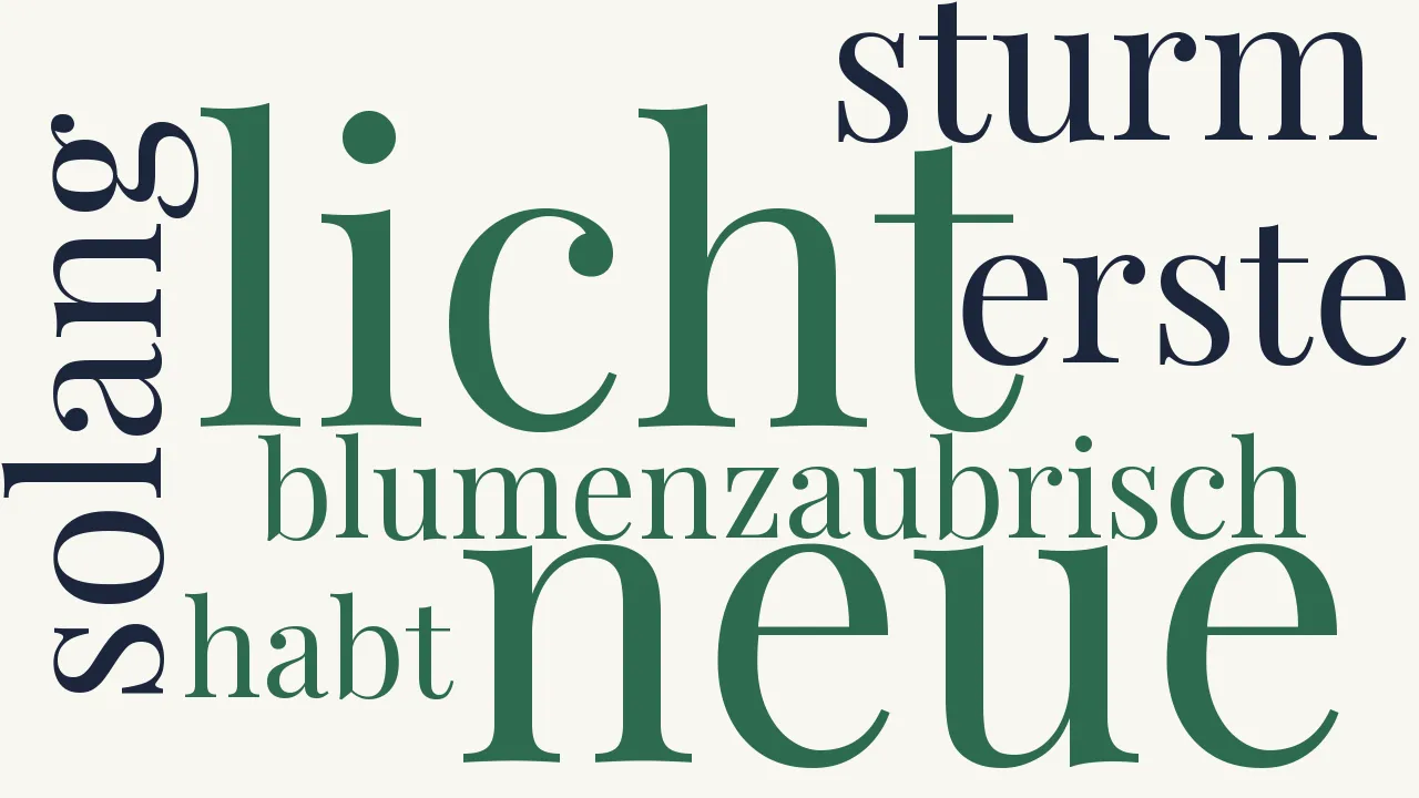 Wortwolke zu Erste Blumen