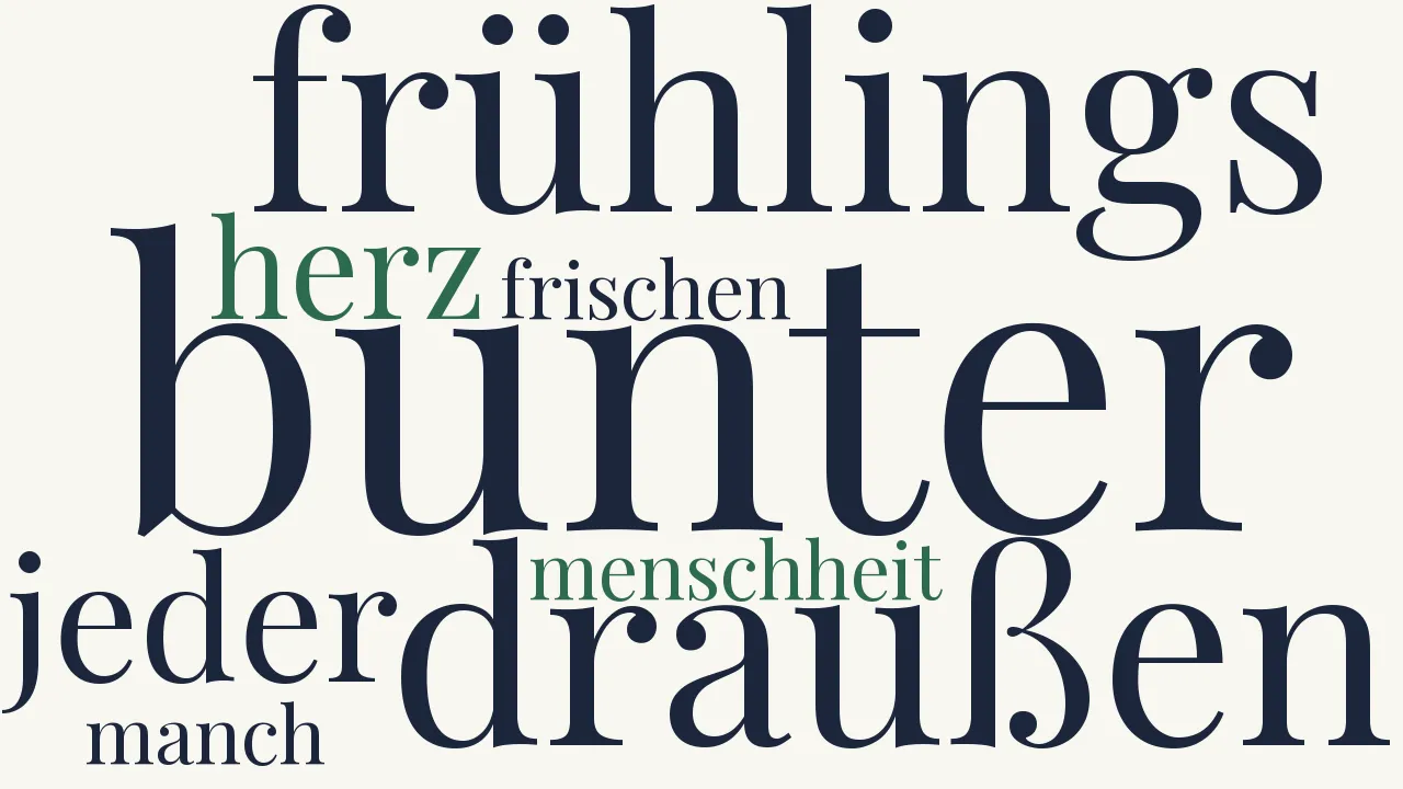 Wortwolke zu Lieder eines Gefangenen