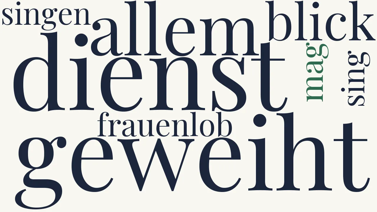 Wortwolke zu Frauenlob