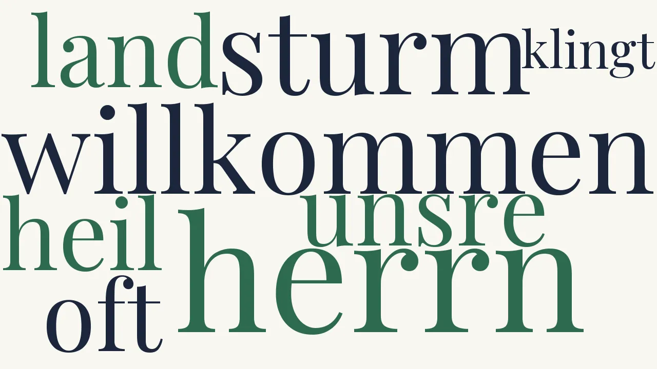 Wortwolke zu Landsturm