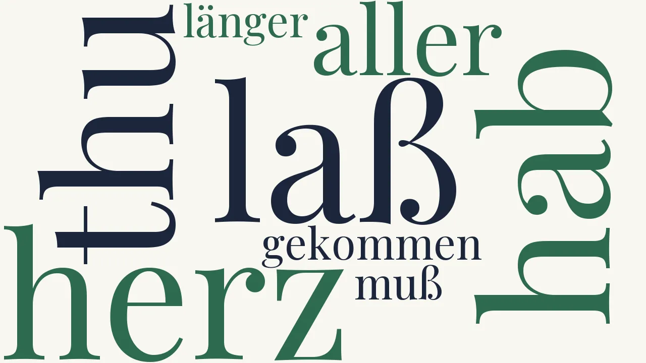 Wortwolke zu Seiner Herrin