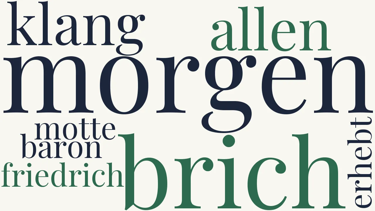Wortwolke zu Soldaten-Morgenlied