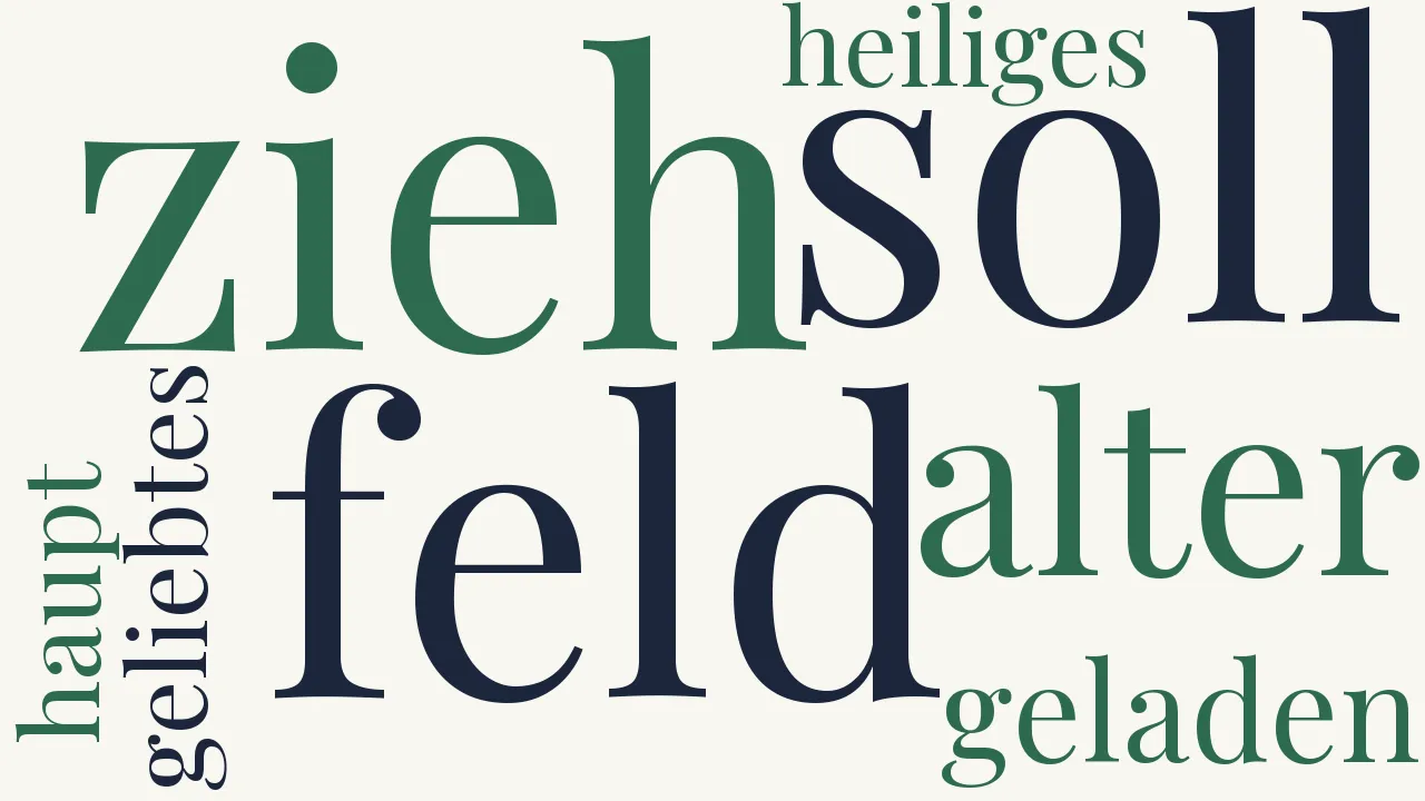Wortwolke zu Warum er ins Feld zog
