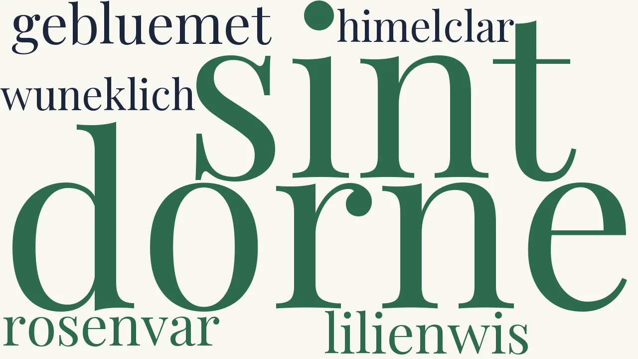 Wortwolke zu Die dorne