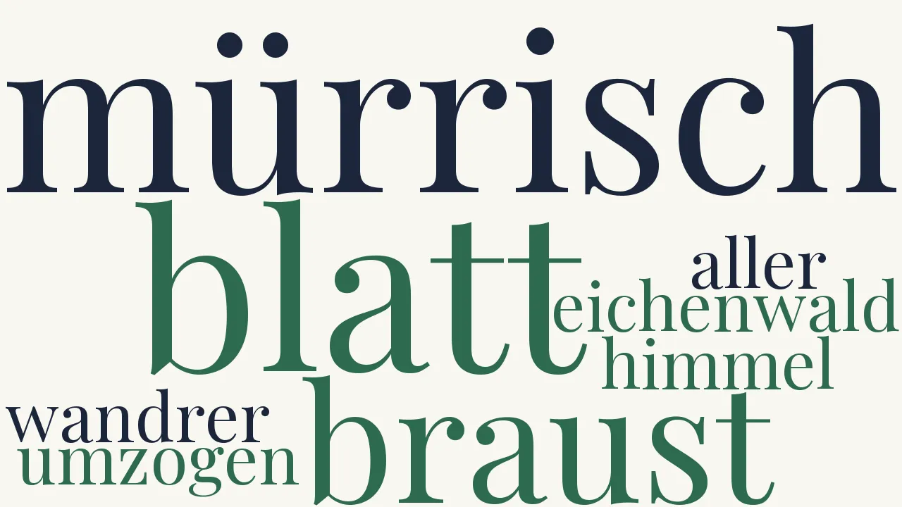 Wortwolke zu Herbstgefühl