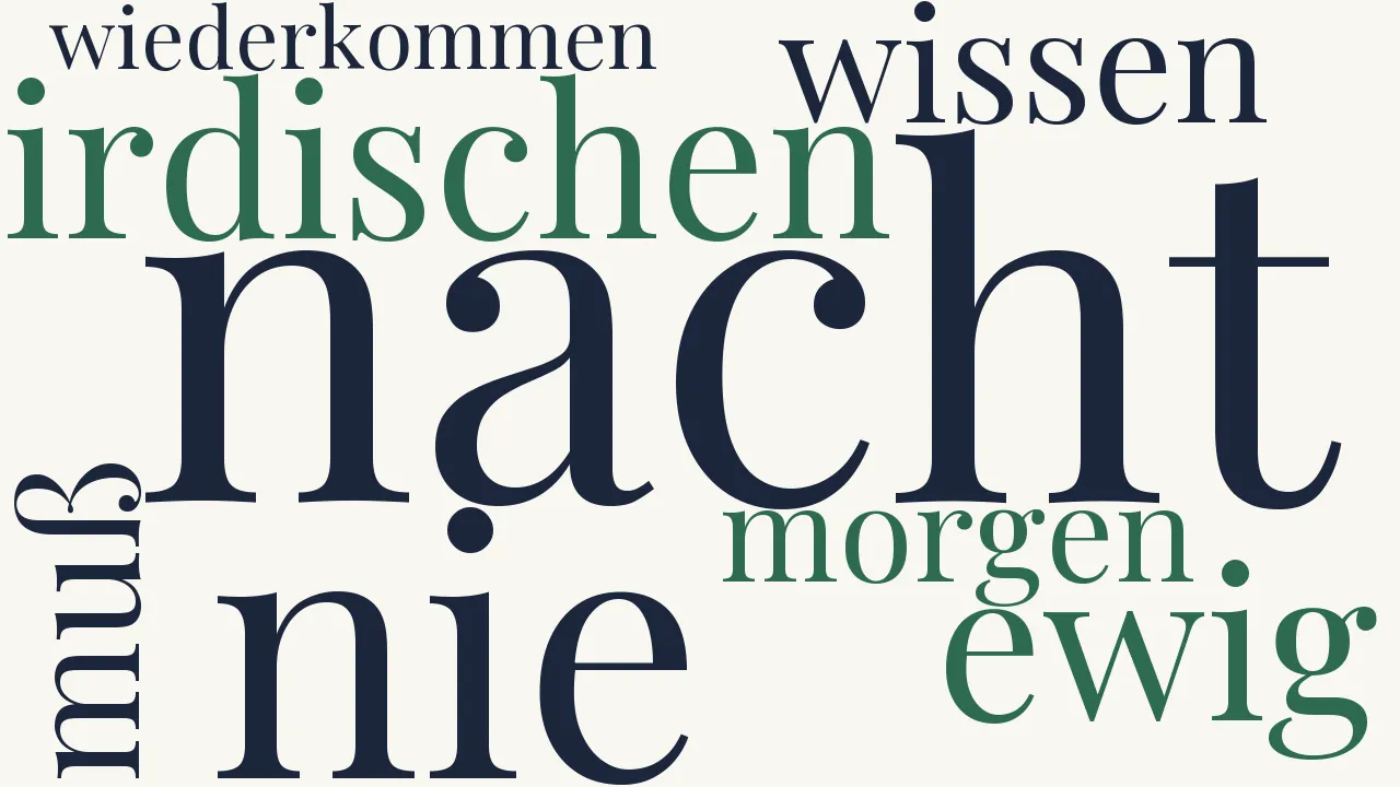 Wortwolke zu Hymnen an die Macht, 2.
