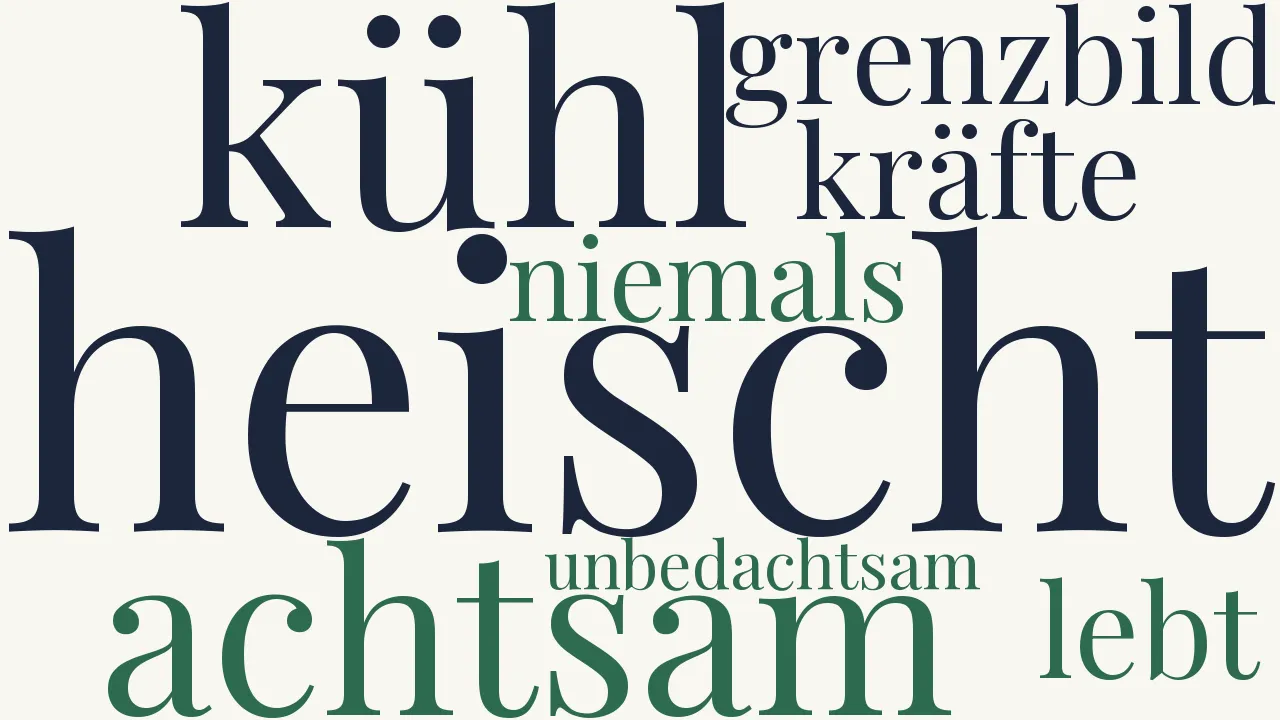 Wortwolke zu O heischt nicht