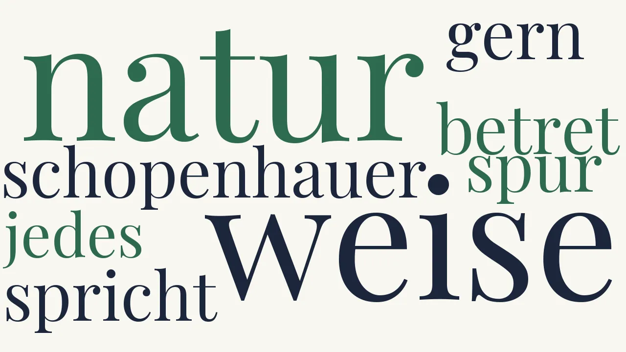 Wortwolke zu Zur Physiognomik
