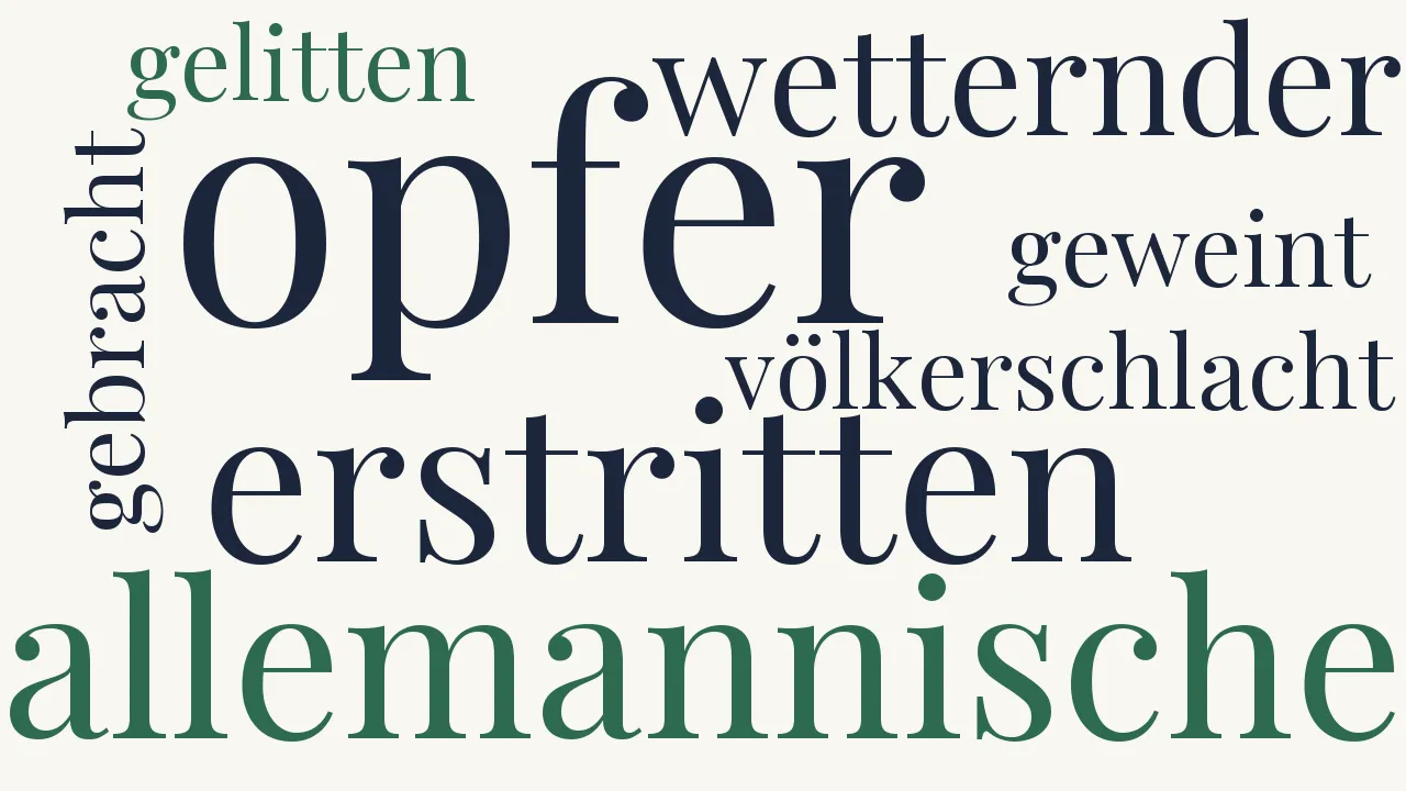 Wortwolke zu Aus den »Elsässischen Liedern«