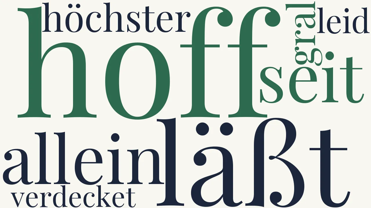 Wortwolke zu Ich hoff, du läßt mich nicht allein...