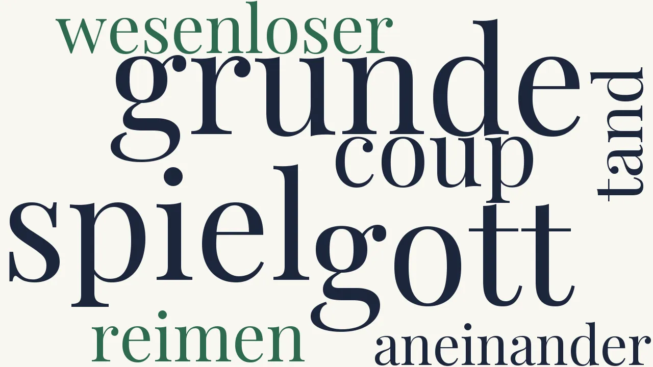 Wortwolke zu Der Dichter
