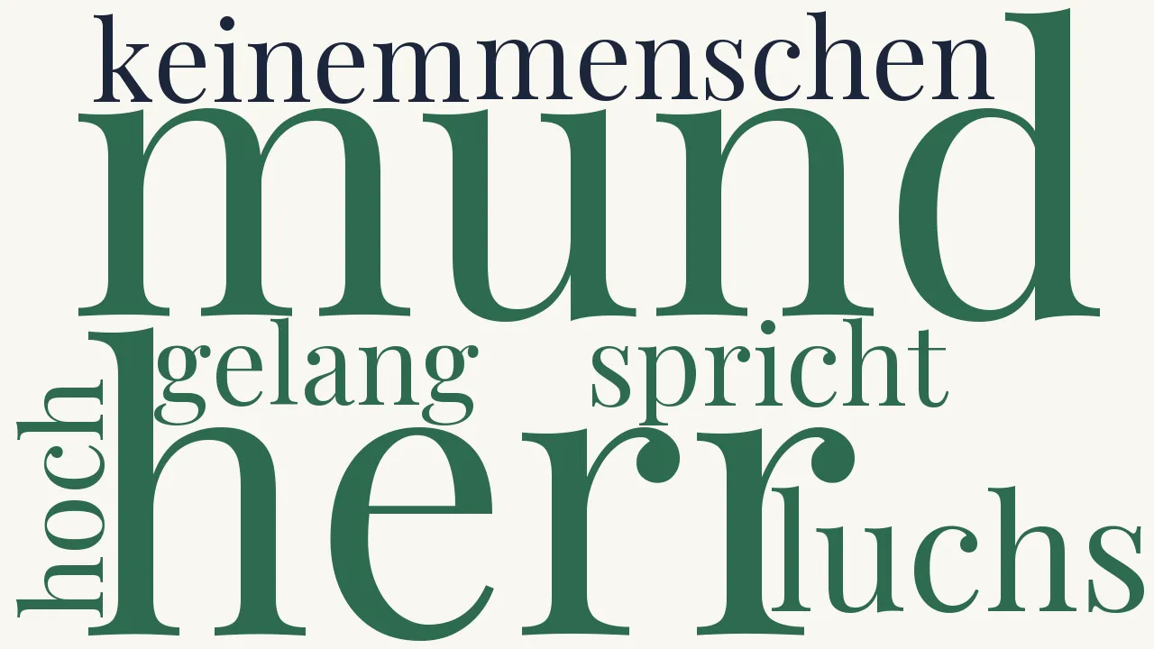 Wortwolke zu Herr Luchs