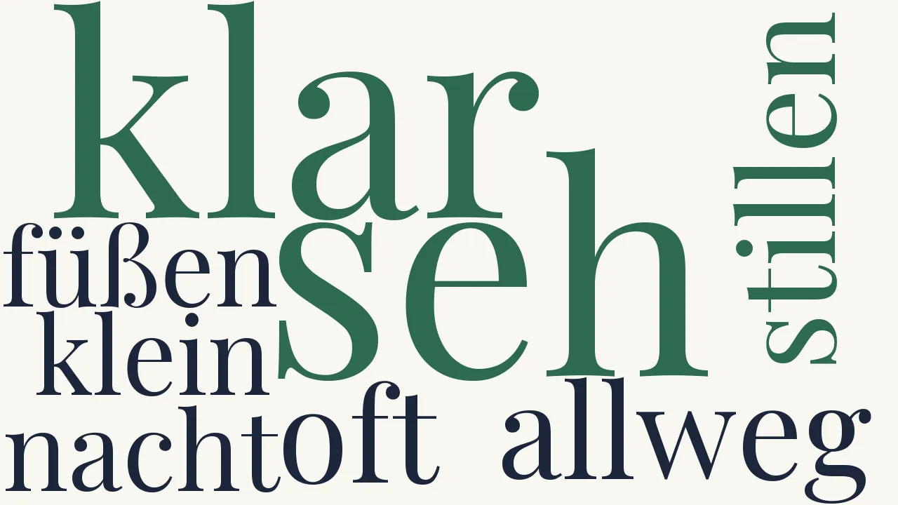 Wortwolke zu Oft in der stillen Nacht