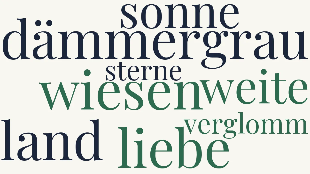 Wortwolke zu Traum durch die Dämmerung