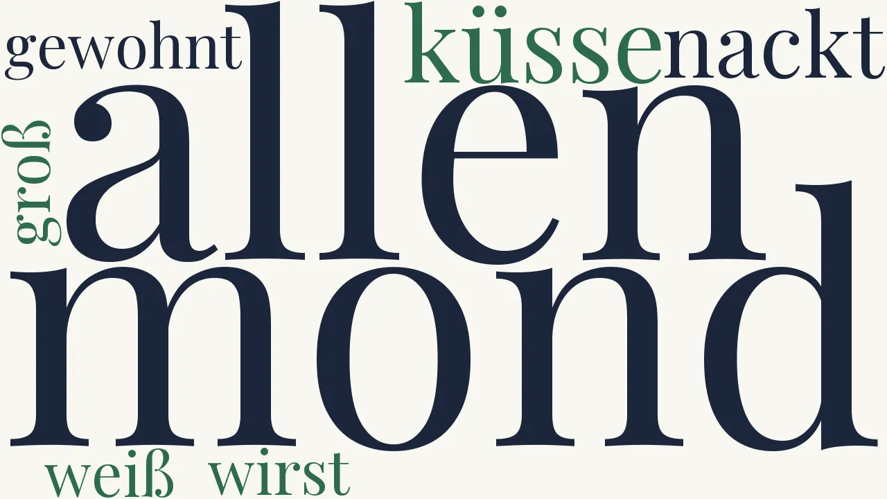 Wortwolke zu Die Liebesfrau