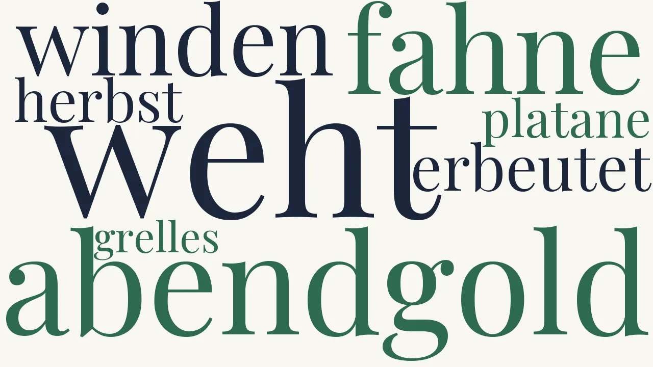 Wortwolke zu Novemberabend